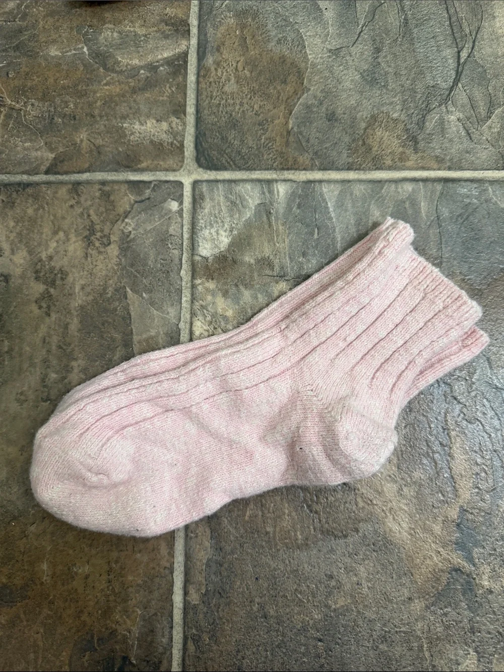 Ribbed Crew Socks Pack of 3 - Pink, Cream & Brown